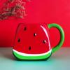 Креативная красная арбузная чашка, керамическая сетка, красная кружка, питьевая вода, семейная милая кофейная молочная чашка, кружка Kawaii