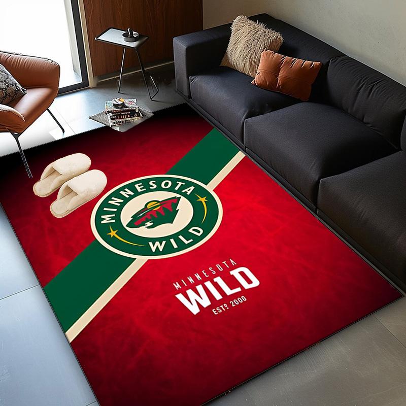Коврик для пола хоккейной команды Minnesota Wild, подходит для помещений и улицы, коврики для кухонь, домов, офисов, гостиных, домашнего декора, рождественский подарок