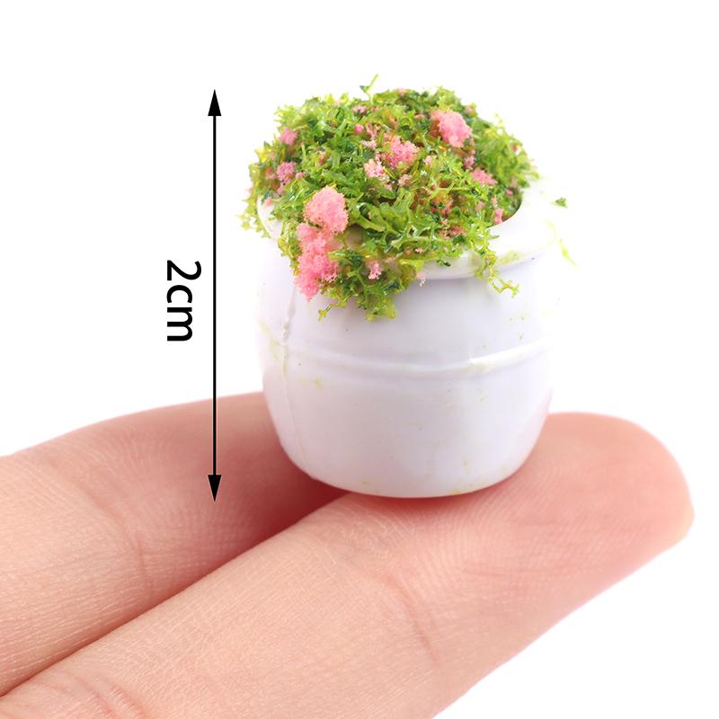 1:12 кукольных мини-мебелей, аксессуаров, мини-зеленых растений, бонсай, цветочных горшков