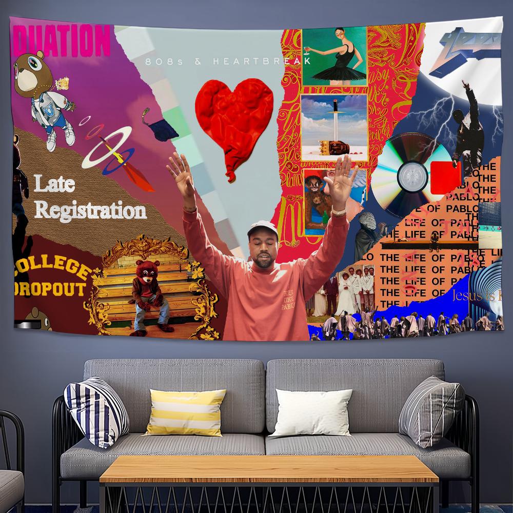 Singer Kanye West Graduation flag College Bedroom Living Room Home Dorm Decor Funny Tapestry Garage Bar Wall Club Banner