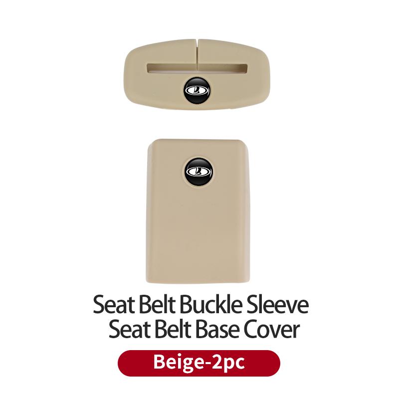 Car Silicone Seat Belt Buckle Covers Scratch-Resistant Protective Covers Car Interior Accessories For Lada Priora Sedan Sport PP3