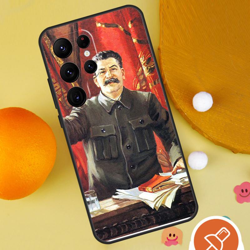 Сталин Советский Чехол для Телефона Для Samsung Galaxy S25 Ultra S24 S22 S21 Ultra S9 S10 S20 Plus S23 FE Funda Чехол