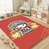 Милый ковер с принтом мультфильма Hello Kitty, нескользящий и устойчивый к пятнам, идеально подходит для декора спальни и гостиной.