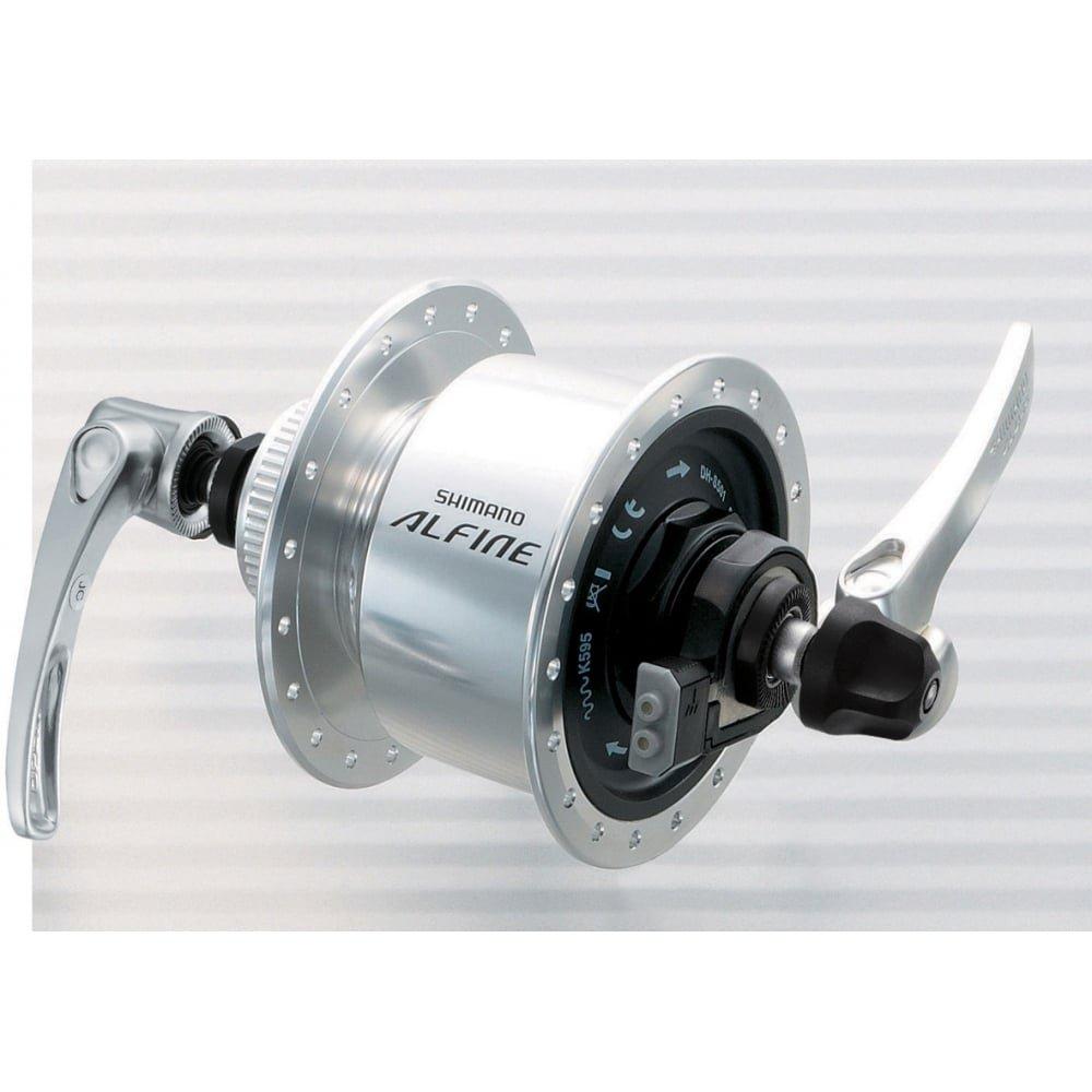 SHIMANO Втулка Dynamo 32H QR E2 Center Lock совместима с диском 1 мм черная EDHS501BL ALFINE DH-S501-L 6V-3.W OLD