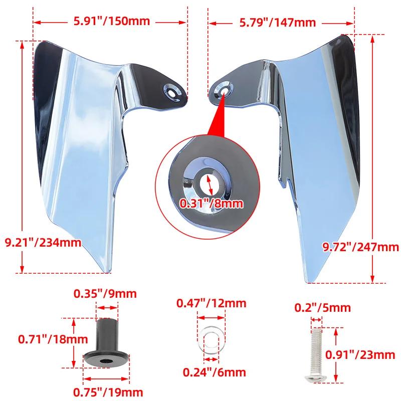 Хромированный светоотражающий тепловой экран седла мотоцикла Дефлектор воздуха для Harley Touring Electra Glides Road Kings Street Glides 97-07