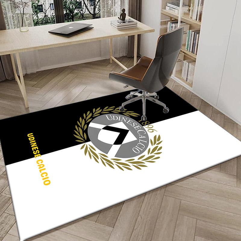 1PC Udinese Calcio Crest Rug Game Carpet, Floor Mat for Bedroom Living Room Entryway Rug, Home Decor Idea Gift for Christmas birthday