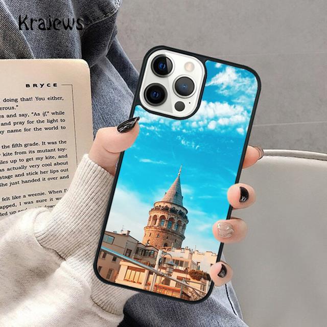 Турция Стамбул Пейзаж Здание Мягкий Чехол Для Телефона Для iPhone 17 Air 16 15 14 Max Plus 11 12 13 Pro Max Телефон coque Fundas