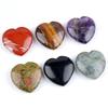40mm Natural Crystal Large Heart Shape Rock Polished Gemstone Healing Crystals Palm Pocket Stone Quartz Home Decor Ornament Gift
