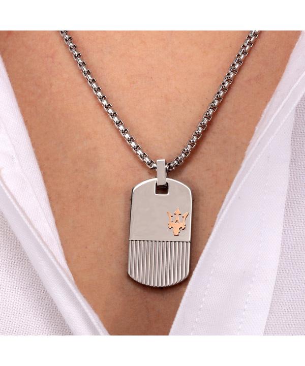 Maserati Ожерелье из нержавеющей стали с драгоценностями JM121ATK08 для мужчин