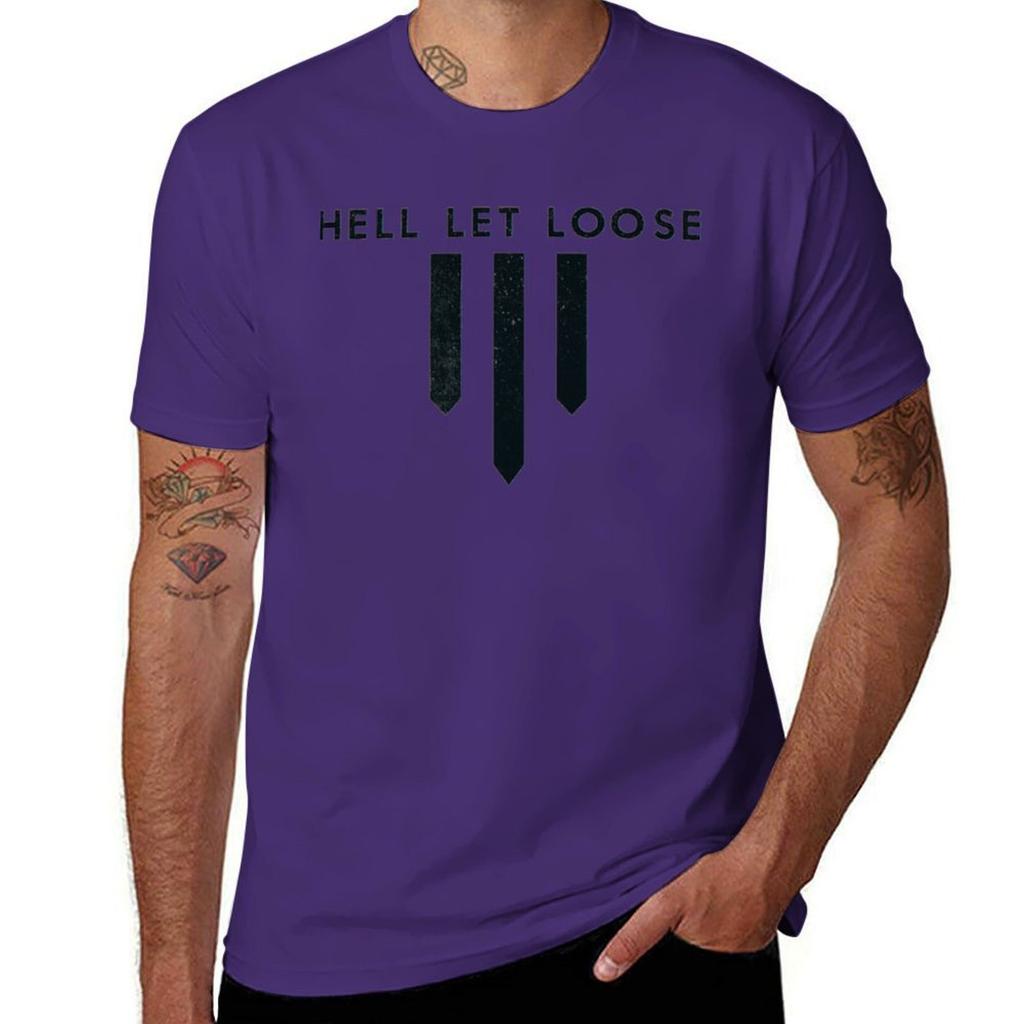 Футболка Hell Let Loose, футболки на заказ, мужская хлопковая футболка