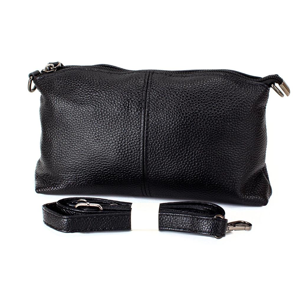 Женская маленькая кожаная сумка через плечо Corze GL103, черная