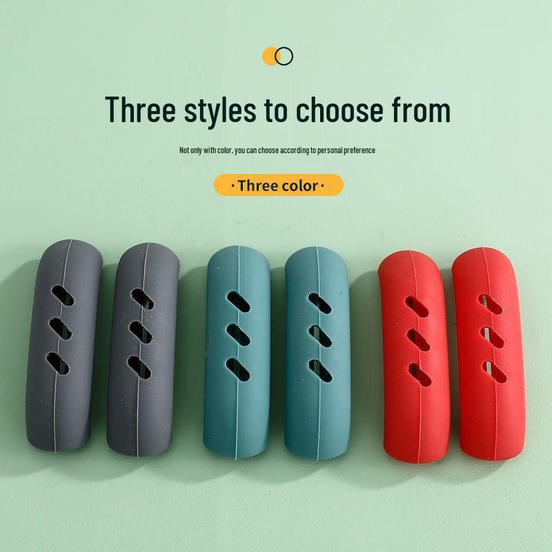 Силиконовая термостойкая ручка для кастрюли и крышка для пароварки с перчатками против ожогов