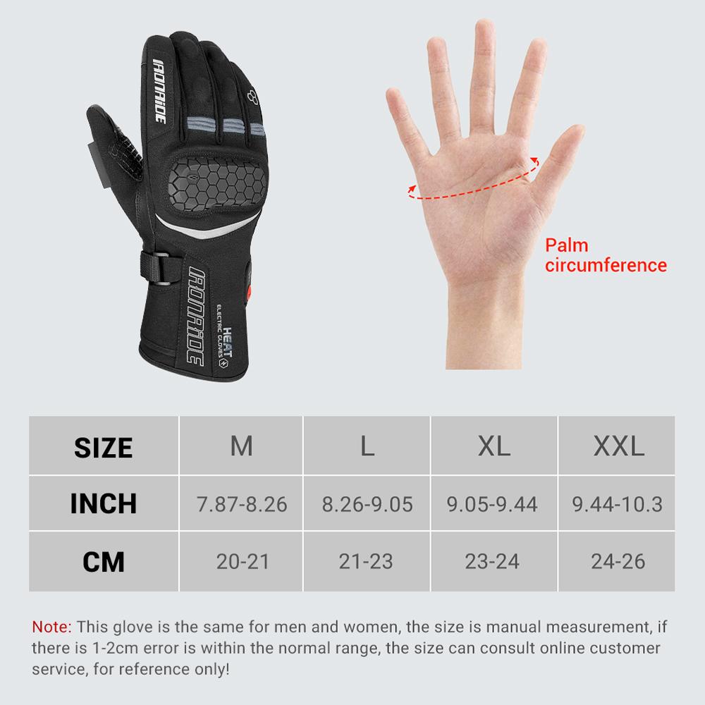 Winter Moto Heating Gloves 3000mah Winter Heated Motorcycle Gloves Touch Screen Waterproof Windproof Motorbike Gloves