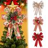 Christmas Tree Pendant Bow Large Champagne Christmas Wreath Bow Stunning Gift Bow Knot Wedding Mother Day Decoration
