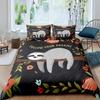 Мультяшный ленивец Комплект пододеяльника Трехпредметный Декоративный постельный комплект для детской комнаты