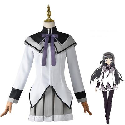 Аниме Волшебная девочка Puella Magi Madoka Magica Косплей Костюм Akemi Homura Kaname Madoka Юбка Mahou Shoujo Парик Боевое Платье Костюм