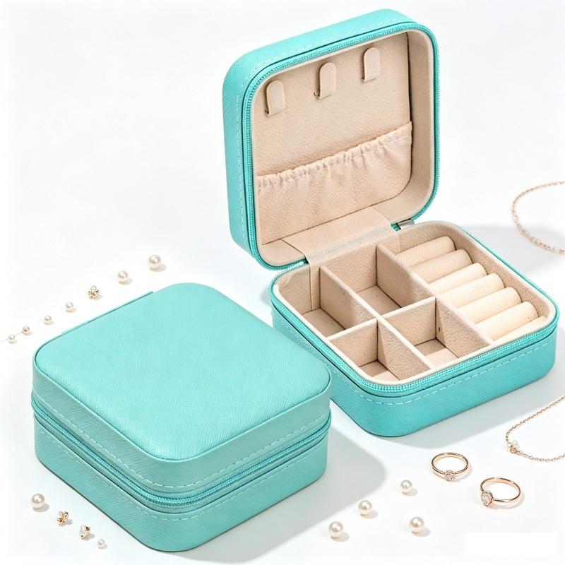 Simple Mini Jewelry Storage Box Travel Carry-on Jewelry Box Ring Necklace Earrings Dust-proof and Anti-oxidation Jewelry Box