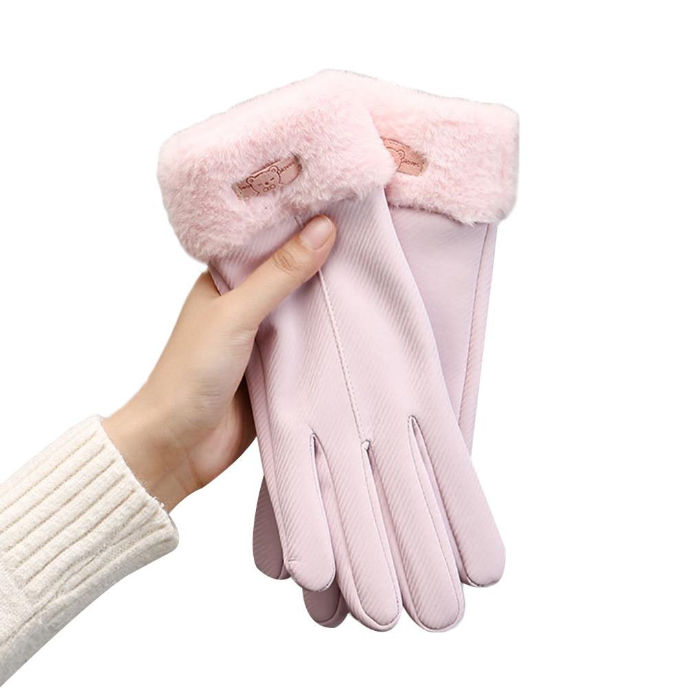 Thick Plush Gloves Touchscreen Cycling Mittens Fashion Driving Gloves  Running