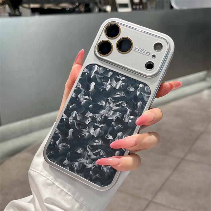 Ударопрочный чехол для iPhone "Ледяной Цветок": Совместимо с Apple 17 Pro Max, iPhone 16, 14/15, Защита по всей поверхности.