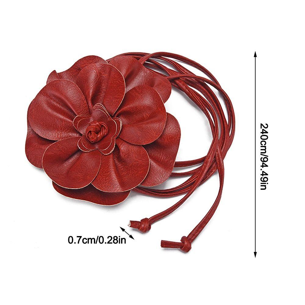 Модные ремни из ПУ кожи с цветочным шнурком, декоративные, роскошные, с цветочной цепочкой на талию, сделай сам, поясные ремни для юбок, джинсов, платьев, одежды