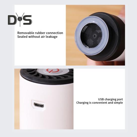 Mini Vacuum Sealer Machine Good Sealing Moisture-Proof 2-in-1 Extraction Inflation Rechargeable Kitchen Gadget for Meat Fish Vegetables Fruits