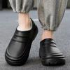Fashion Winter Men's Slippers Plus Velvet Warm Water Proof Light Kitchen Chef Shoes Wear-resistant Work Slipper Home Mans Soft Sole