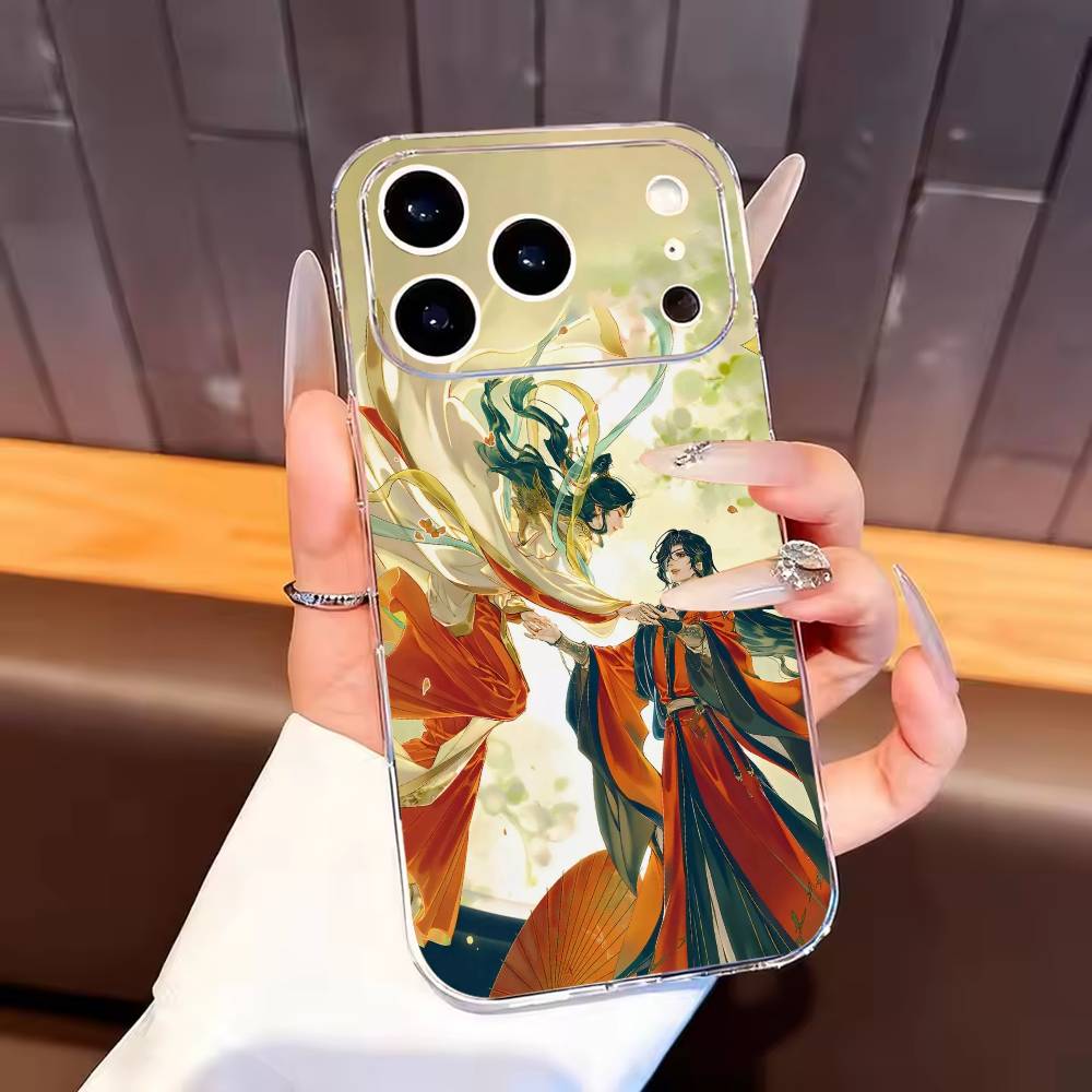 Чехол для телефона «Благословение Небесных Чиновников» для iPhone 17, 16, 15, 14, 13, 12, 11 Plus, Pro Max Мягкий прозрачный чехол