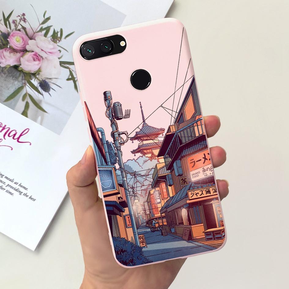 For Xiaomi Mi 8 Lite Case 6.26" Fashion Landscape Girls Bumper Soft Silicone Phone Cover For Xiomi Mi 8 Lite Funda Mi8Lite Pouch