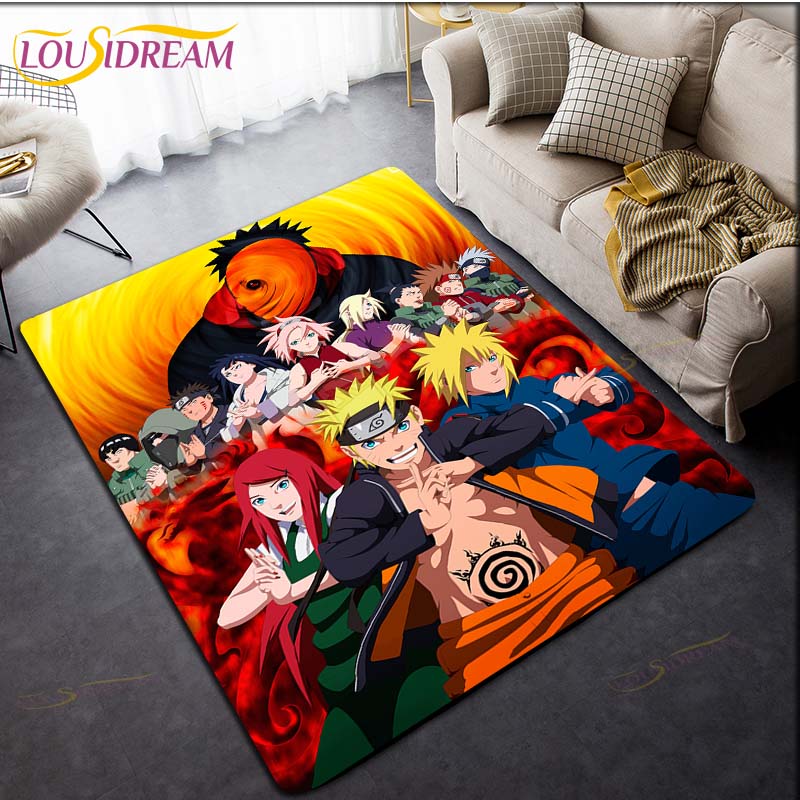 Ковер Наруто Аниме Ковер Детские Ковры Гостиная Коврики для чайного стола Коврик для спальни Моющиеся напольные коврики Бытовой коврик Милый ковер