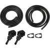 Форсунка омывателя лобового стекла для Jeep Patriot 2009-2017 № 5303834AB Передняя черная с 2 шт. прокладки, 2 шт. 1 метр шланга для жидкости 1 комплект