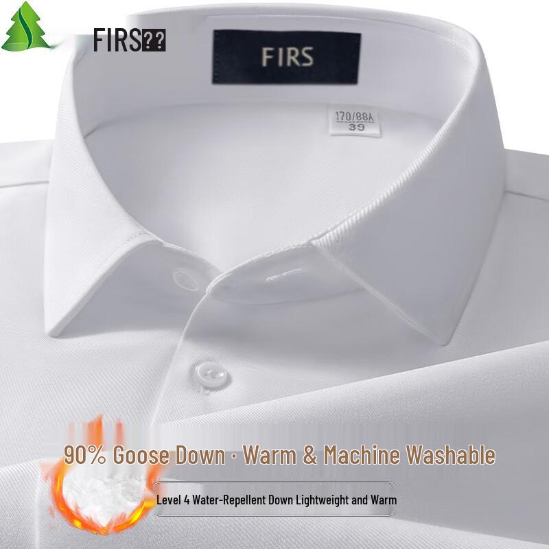 Мужская зимняя рубашка FIRS 90% гусиный пух Business Casual