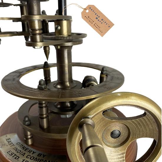 Brass Solar System Working Model Orrery Antique Finish Sun Earth Moon Handmade Nautical Gift Item Home Office Décor Gift For Mom Dad