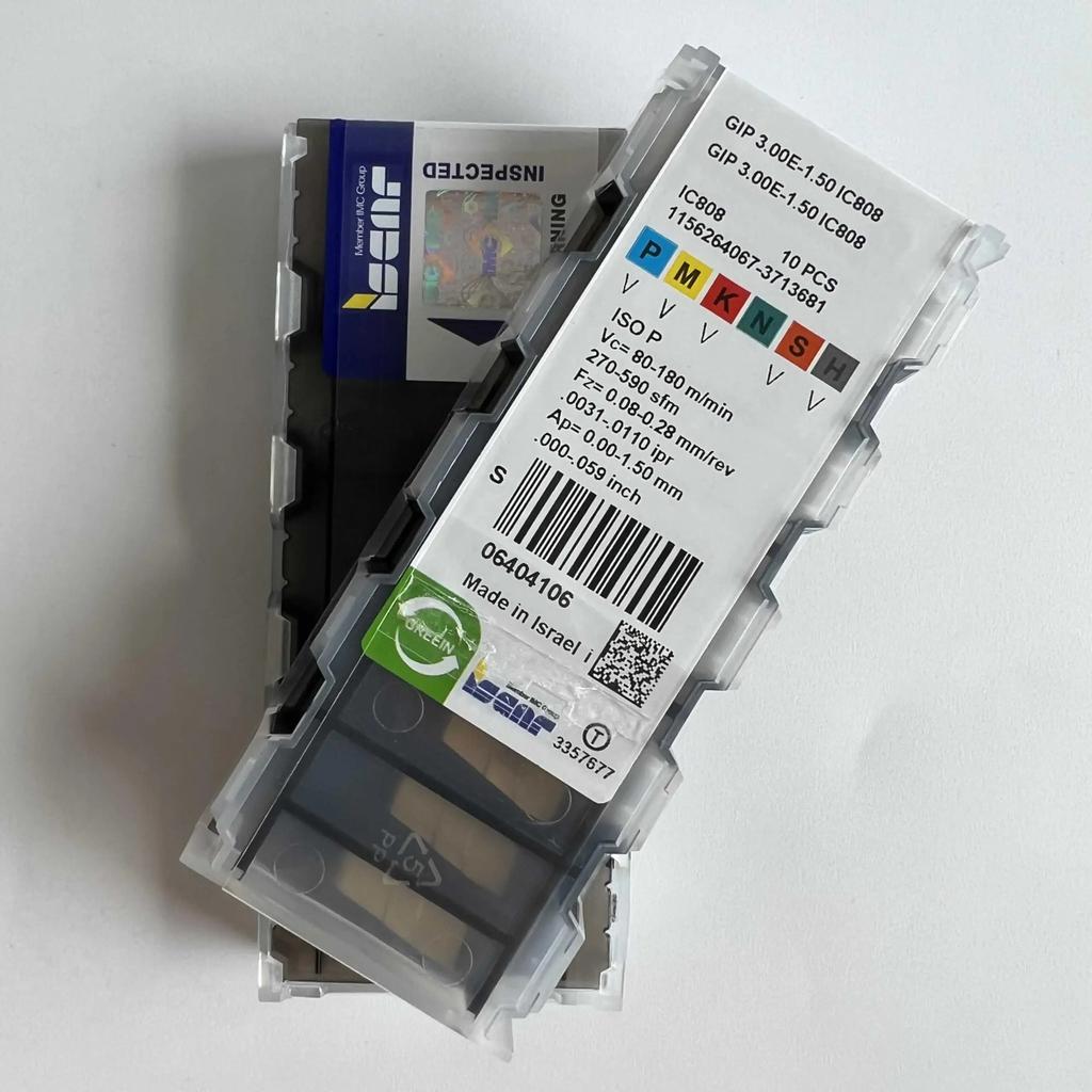 ISCAR / GIP3.00E-1.50 IC808 /Industrial indexable carbide inserts 10 Pcs