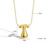 Chubby 26-Letter Balloon Pendant Necklace, Gold-Plated Stainless Steel