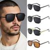 Luxury Rectangle Sunglasses Thick Edge Metal Frame Sun Glasses  for Women & Men
