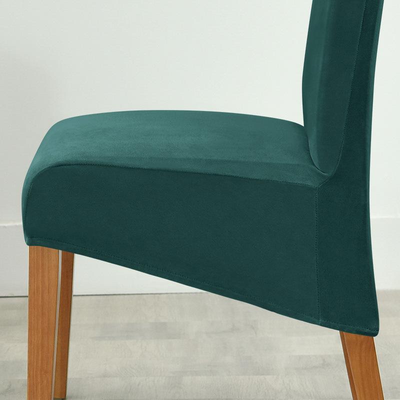 A set of 6 large velvet dining chair covers elastic design removable and washable suitable for restaurants hotels kitchens banquet halls high-back