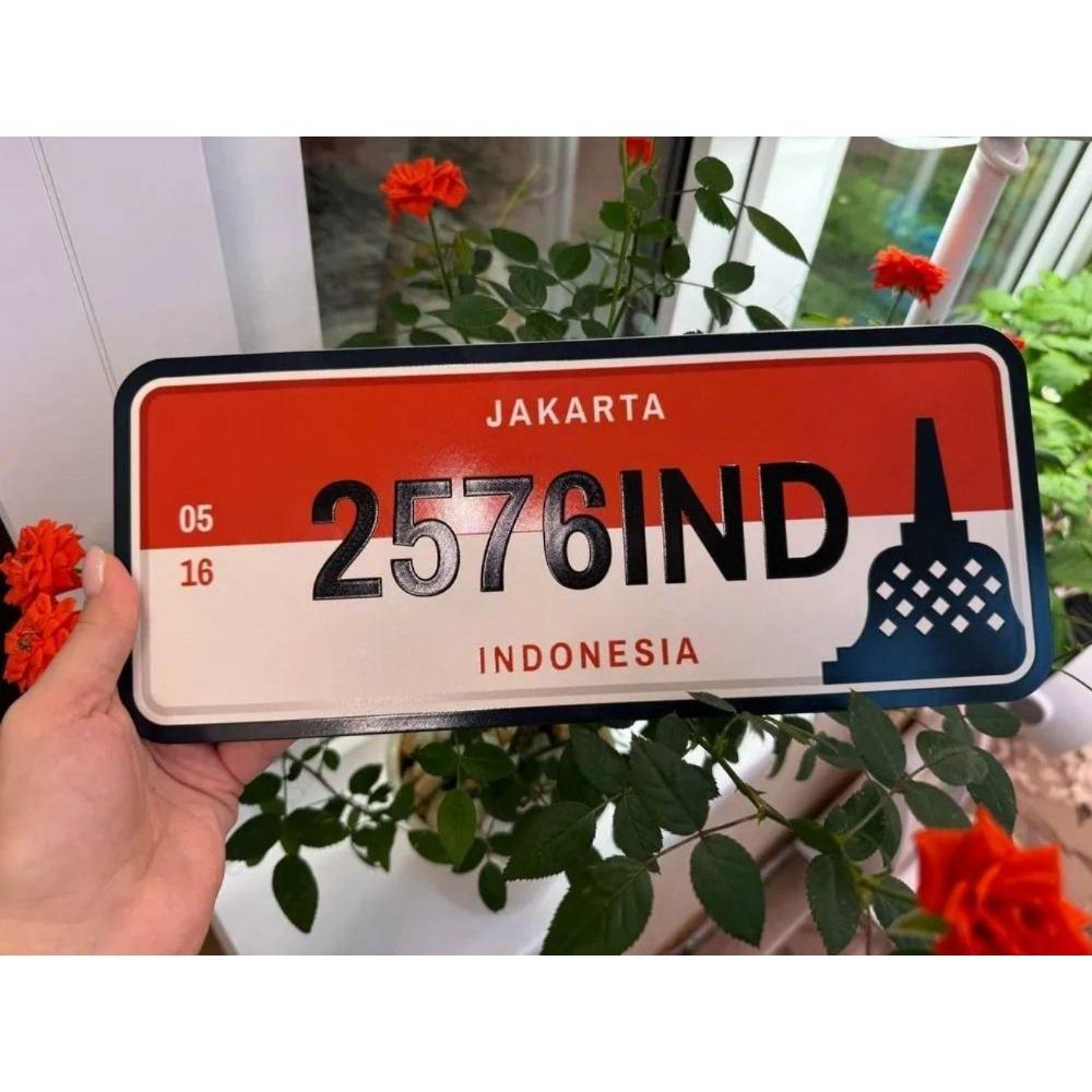U.S. License Plate, U.S. Car License Plate, Metal, 15x30 Cm.