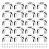 20 Set Arch Bridge Connector Buckles U Shaped Ring Chain Strap Connectors Zinc Alloy Iron for Bags Crafts Silver