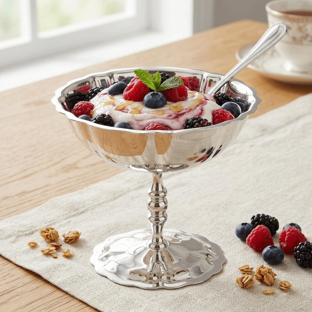 Double Layer Ice Cream Bowl Rustless Steel Snack Cup Durable Dessert Cup Restaurant