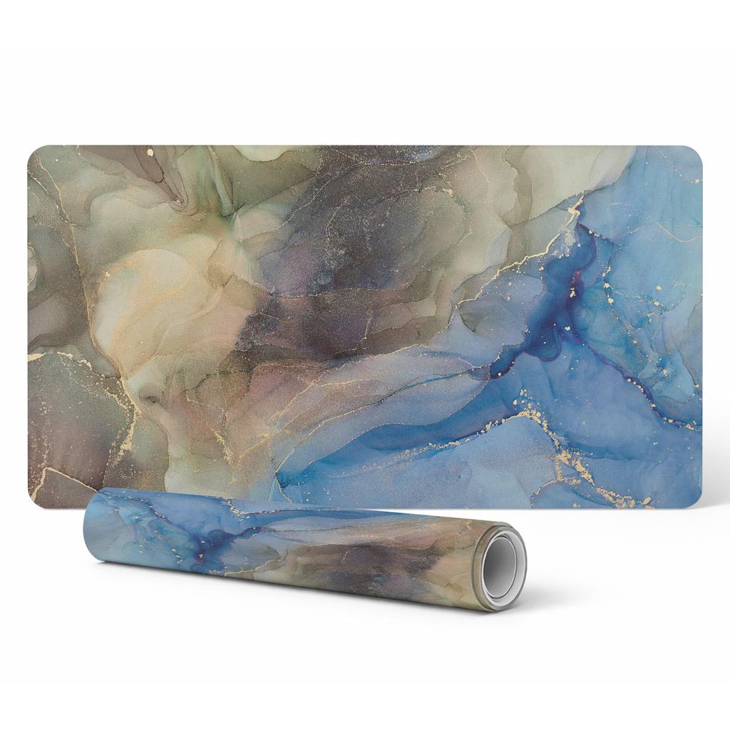 Durable Anti-Slip Desk Mat Abstract Waves 90x45 cm