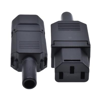 2 шт. Безвинтовые 3-контактные клеммы Разъемы питания 10А 250В IEC320 C13 Розетки с заземляющим контактом