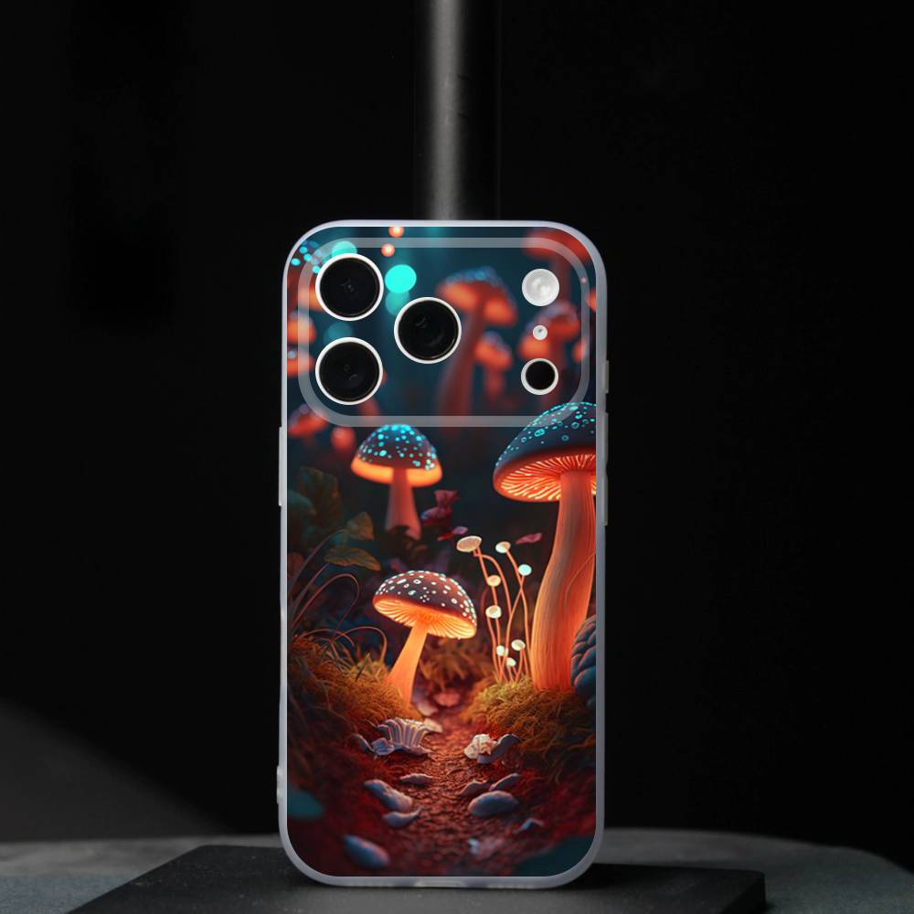Психоделический арт M-Гриб Чехол для телефона для iPhone 17,16,15,14,13,12,11,Pro,Max,Plus,Mini,SE4,E Для беспроводной зарядки Magsafe
