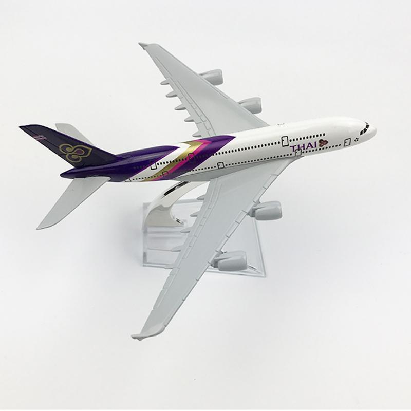 Масштаб 1/400 16 см Thai Airways Airbus A380 Airways Модель самолета Самолет Литой металл Самолеты