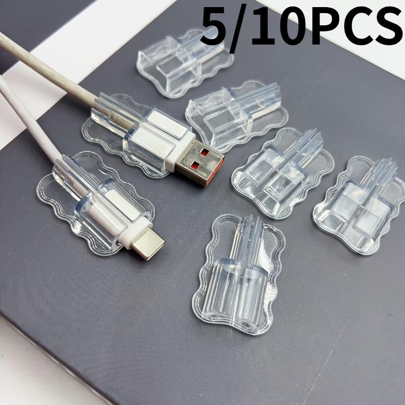 5/10 шт. Разноцветные защитные чехлы для USB и Type-C кабелей для зарядки мобильных телефонов, для обмотки компьютерных кабелей питания