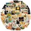 50 World Map Graffiti Stickers Guitar Luggage Notebook Diy Decorative Waterproof Stickers