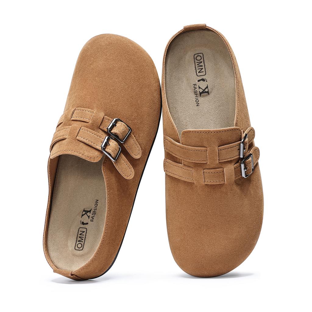 Модные летние замшевые сабо-сандалии Crestar для женщин, уличные классические нескользящие пляжные картофельные туфли, женские новые удобные мягкие стельки, плоские мюли