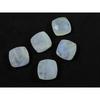12X12MM Natural Rainbow Moonstone Briolite Square Cut Gemstone 5 Pcs Lot RML-924