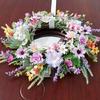 Artificial Flower Wreath Spring Festival Wreath Artificial Flower Wreath for Front Door Hallway Garden Farmhouses