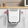 Wall-Mounted Foldable Kitchen Trash Bin with Cabinet Hook