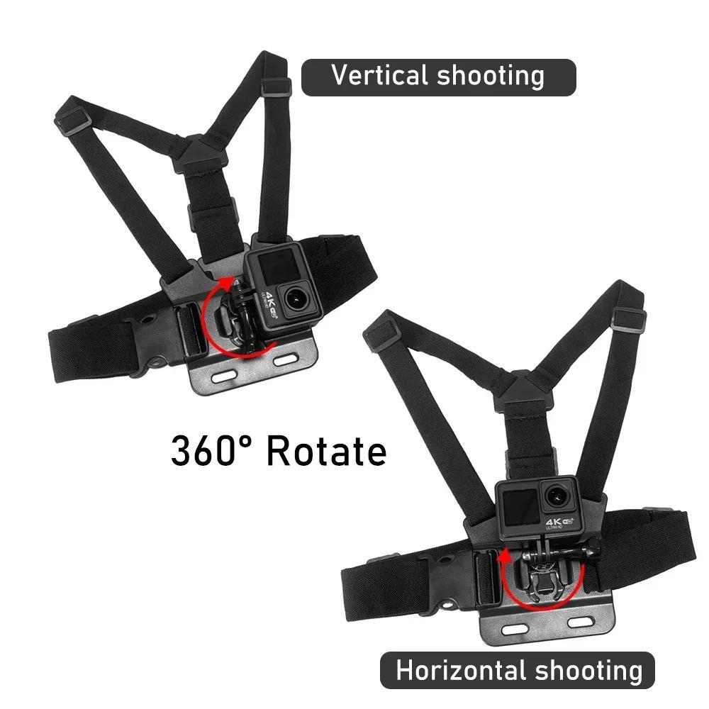 Нагрудный ремень для смартфона, регулируемое крепление для мобильного телефона Gopro Hero 12 11 10 9 Insta360 X3 DJI Action 3, аксессуары для камеры